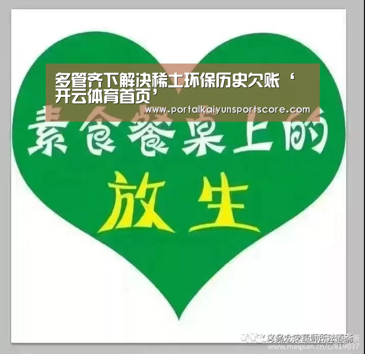 多管齐下解决稀土环保历史欠账‘开云体育首页’